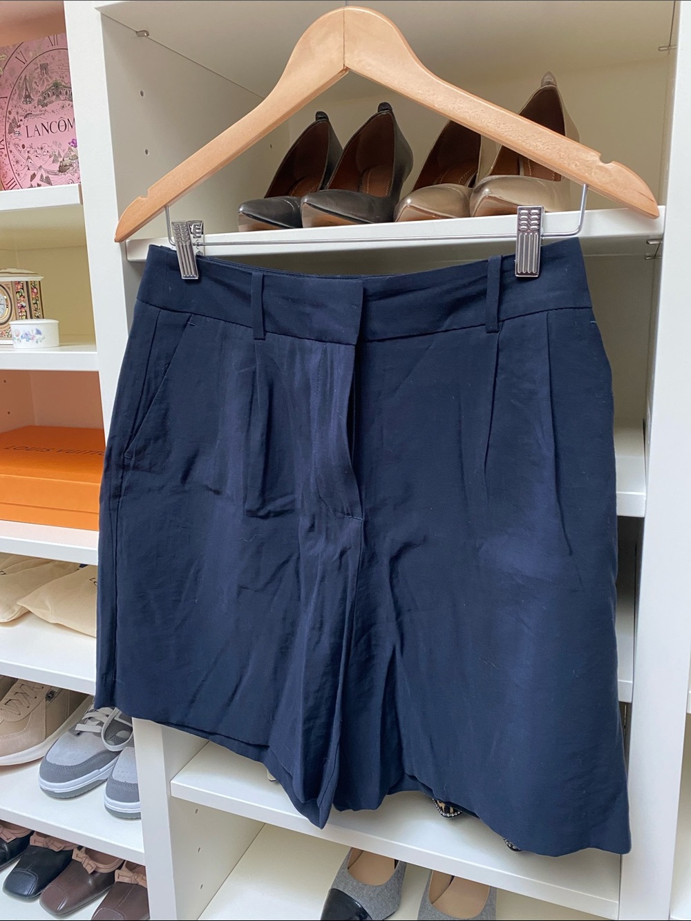 Zara Navy - Ultra Comfort Bermuda Shorts. GUC. Size M
